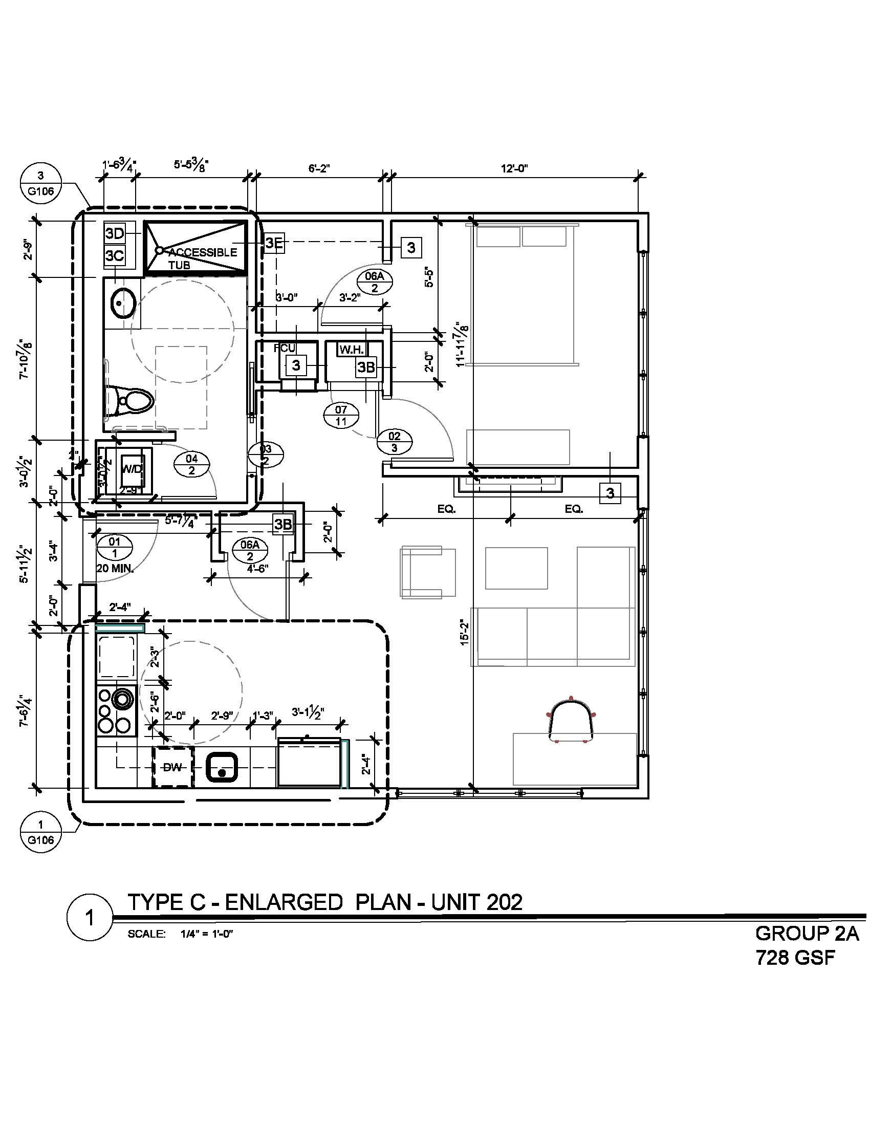 Unit 202 - 1Bed | 1 Bath  | 728 Ft