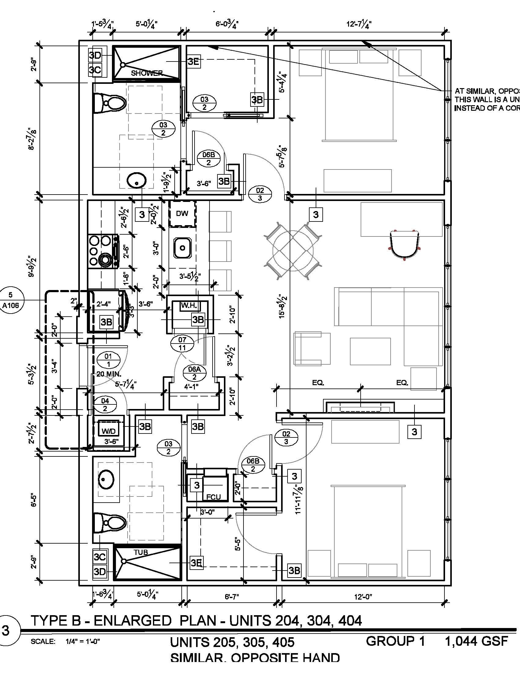 Unit 404 - 2 Bed | 2 Bath  | 1044 Ft