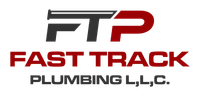 FTP Fast Track Plumbing, LLC logo in red, black, and gray