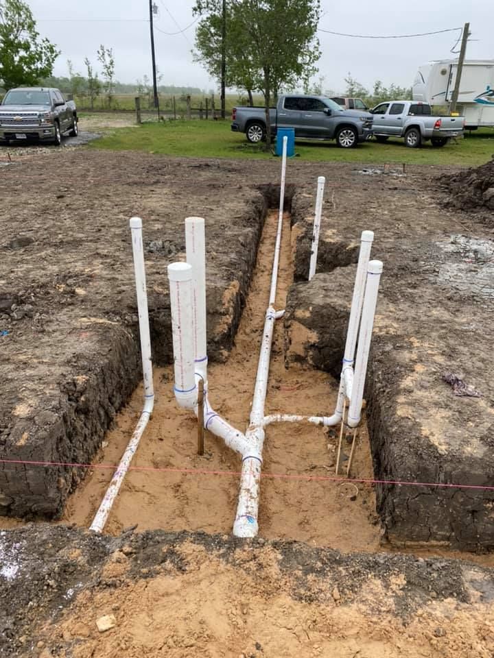 Fast Track Plumbing technicians installing underground pipes for Licensed Plumbing Contractors Spring TX services.