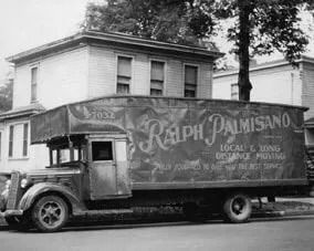 Vintage moving truck with 