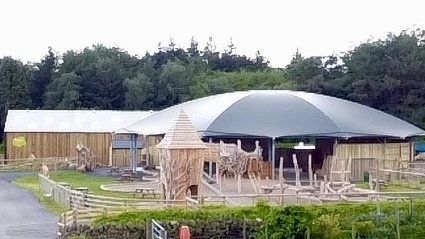 A large roundhouse playpark