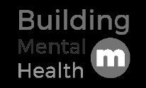 A black and white logo for building mental health.