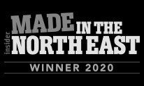 The logo for made in the north east winner 2020.