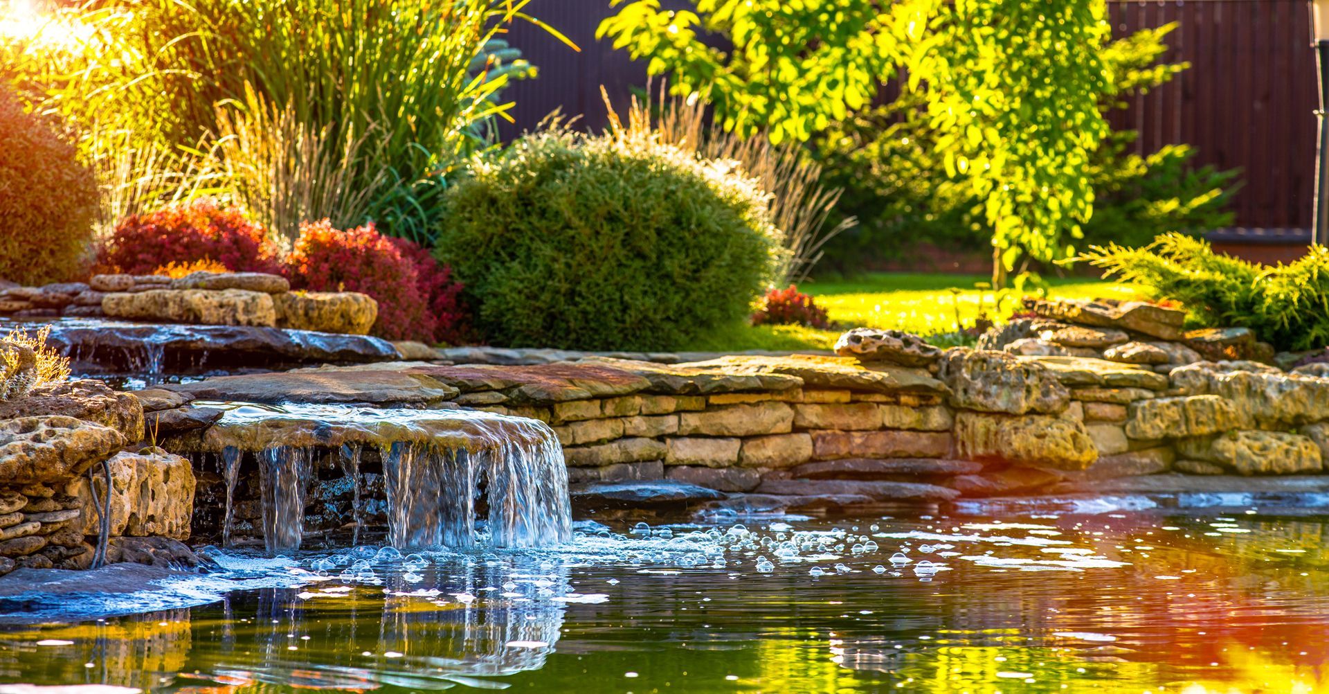 There is a Waterfall in the Middle of the Pond