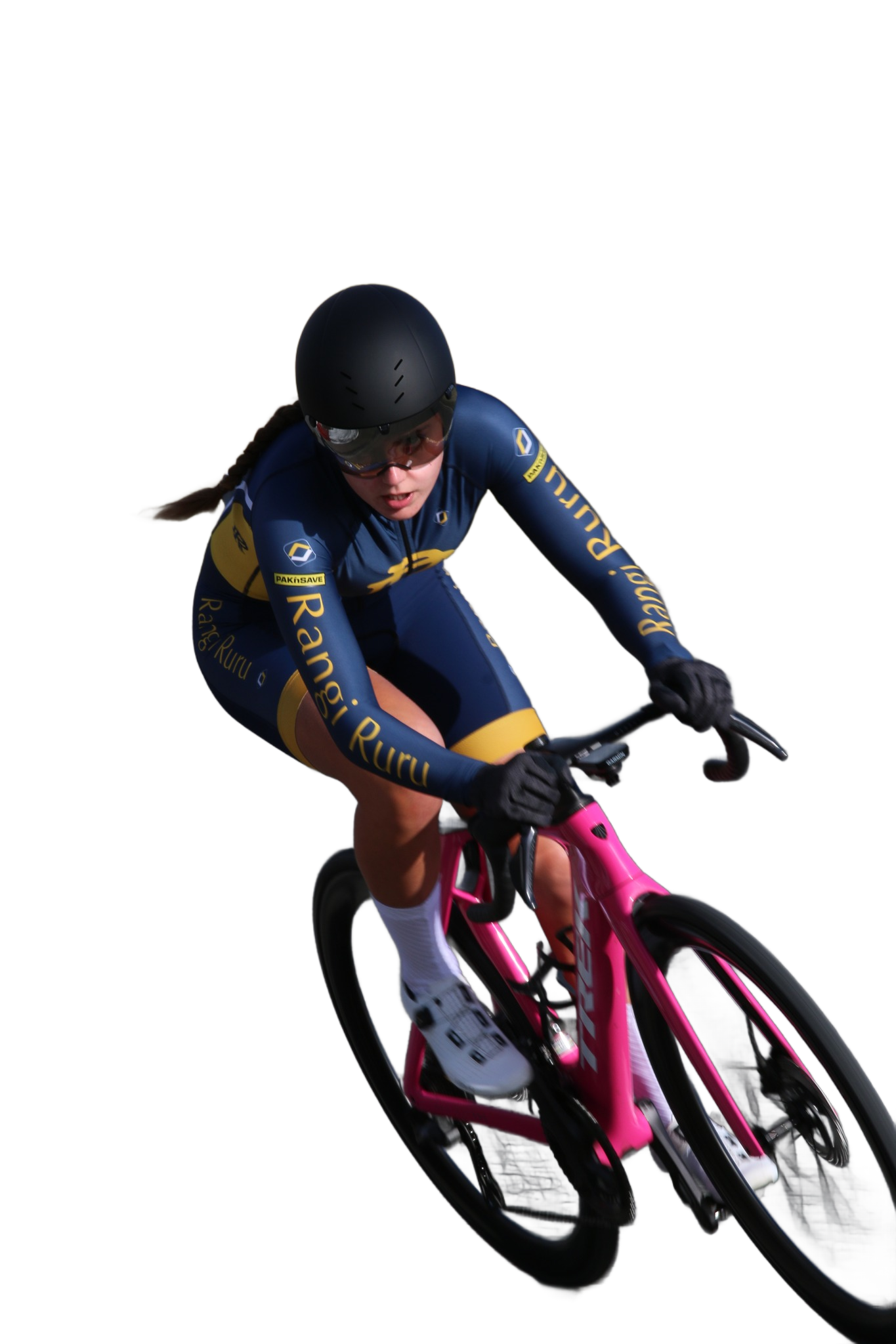 School cyclist racing at Ruapuna