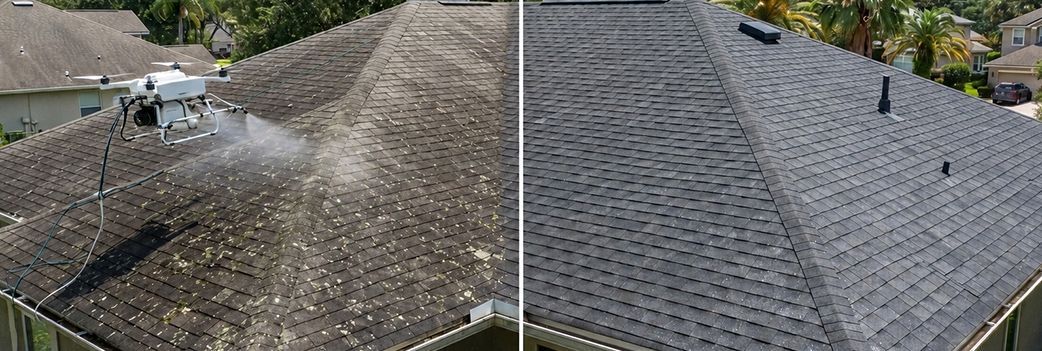 How Do Certified Operators Control the Drone During a Roof Wash