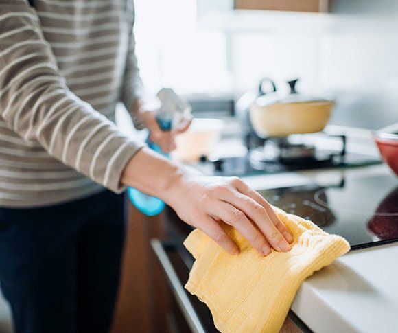 Woman Cleaning Stove — San Pablo, CA — Alvarez Appliance Repair