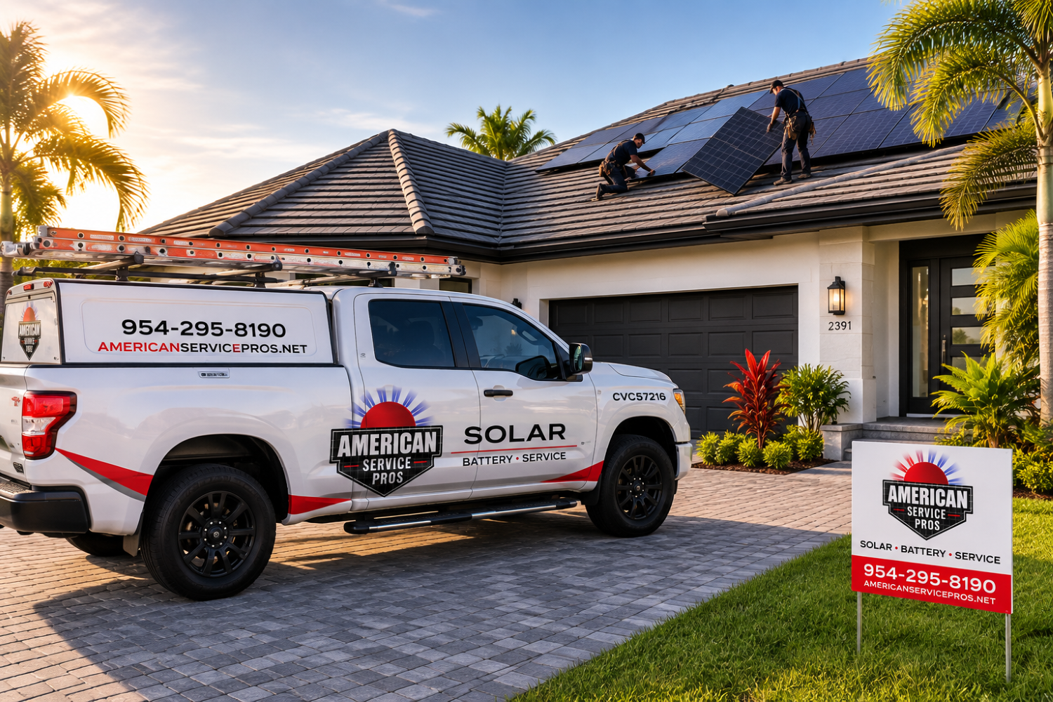 American Service Pros solar installation and battery backup services in Florida