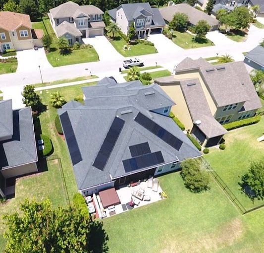 Residential solar panel installation on a Florida home by American Service Pros