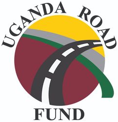 Uganda Road Fund logo: curving road within a circle, with text