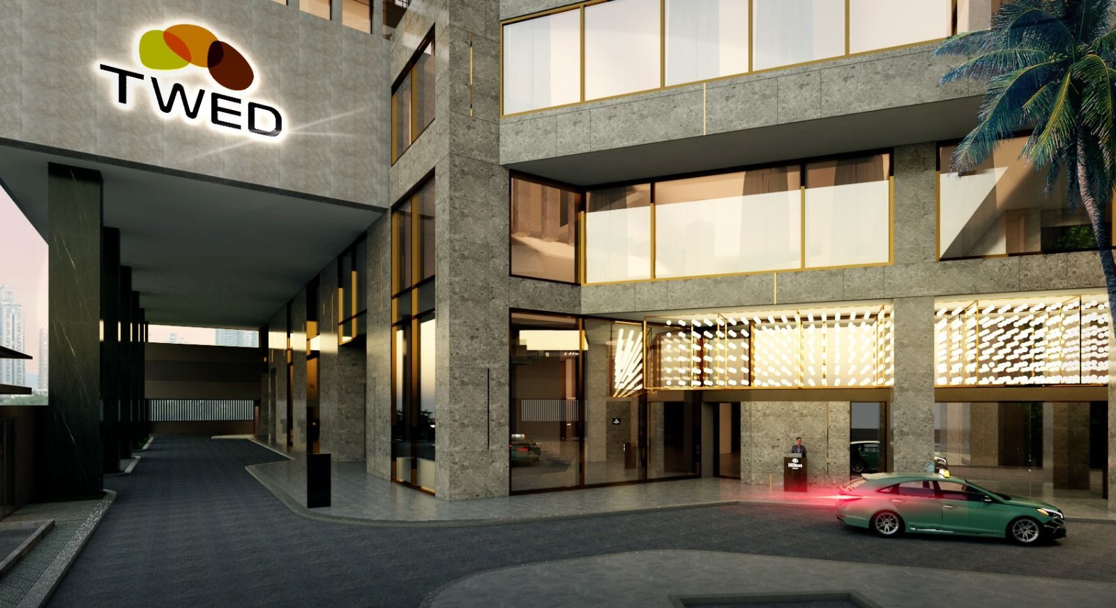 Hotel entrance with