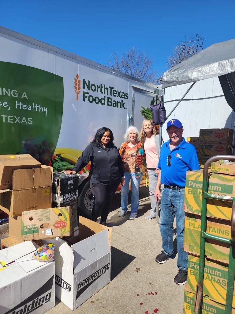 Delivering donation to Good Samaritans of Garland Food Bank