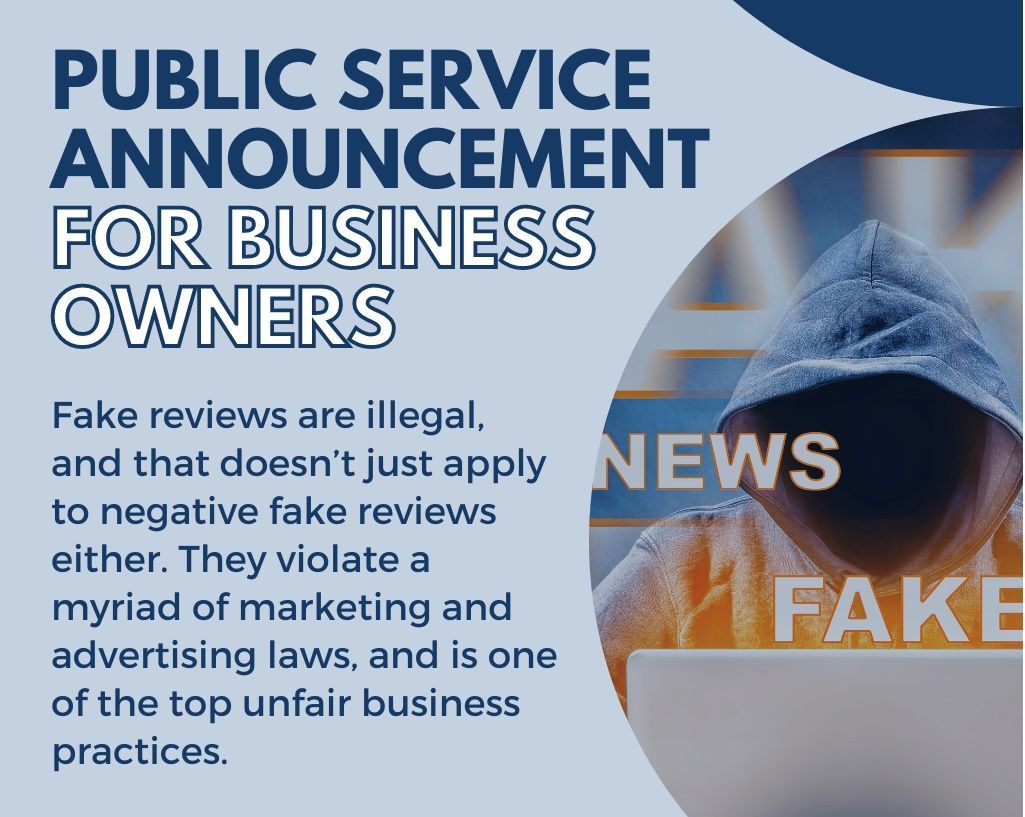 fake reviews are illegal