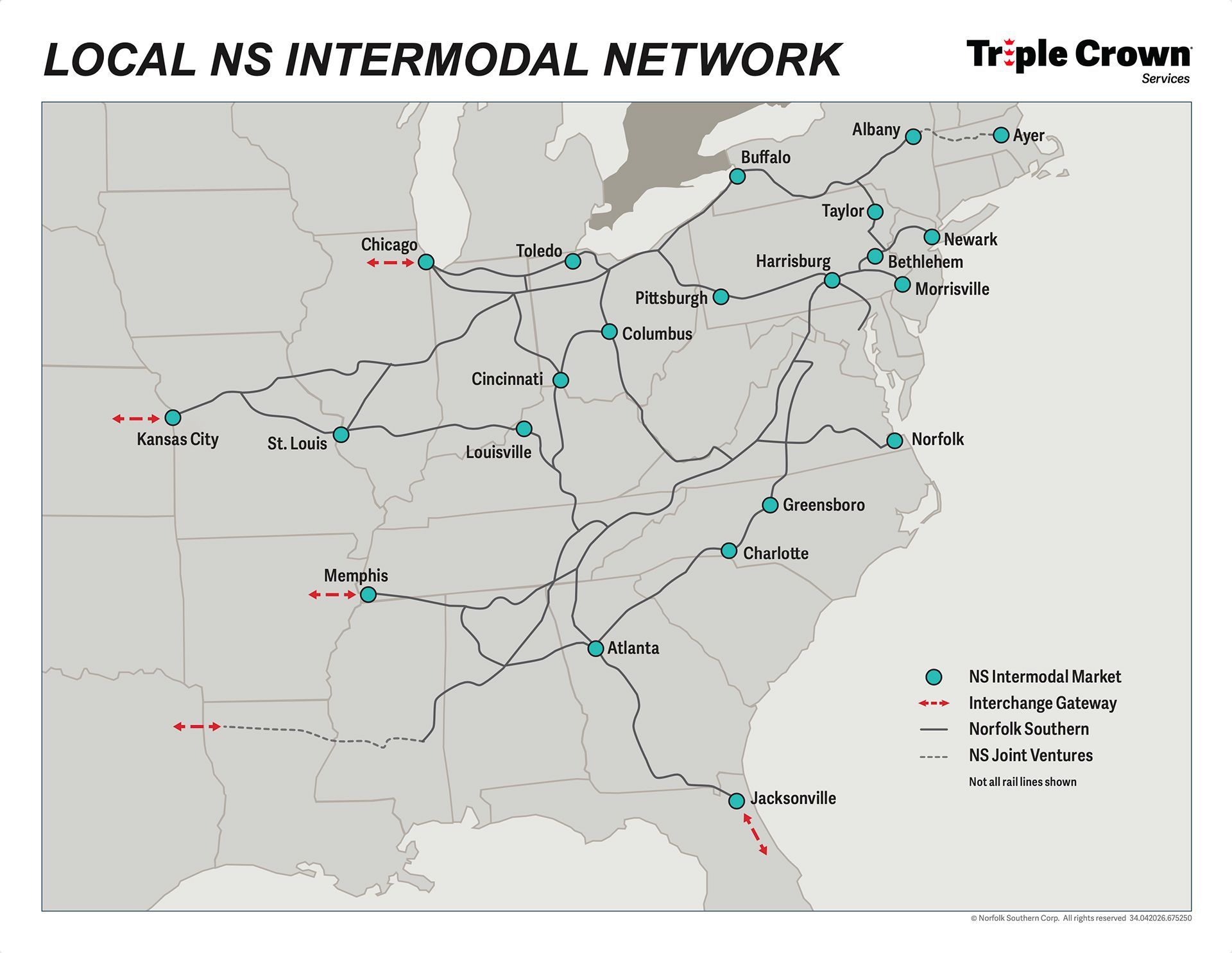 Map of the Local NS Intermodal Network in Nova Scotia, with routes and cities labeled in teal and black.