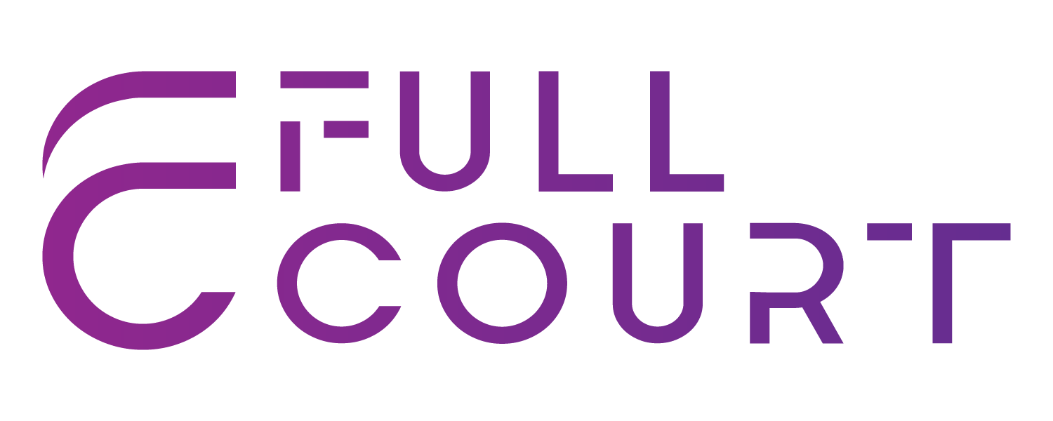 The full court logo is purple and white on a white background.