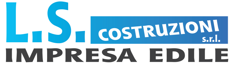 Logo di LS Costruzioni srl con testo blu e nero: &ldquo;IMPRESA EDILE&rdquo; su sfondo bianco