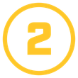 A yellow numeral 1 centered inside a yellow circle against a white background.