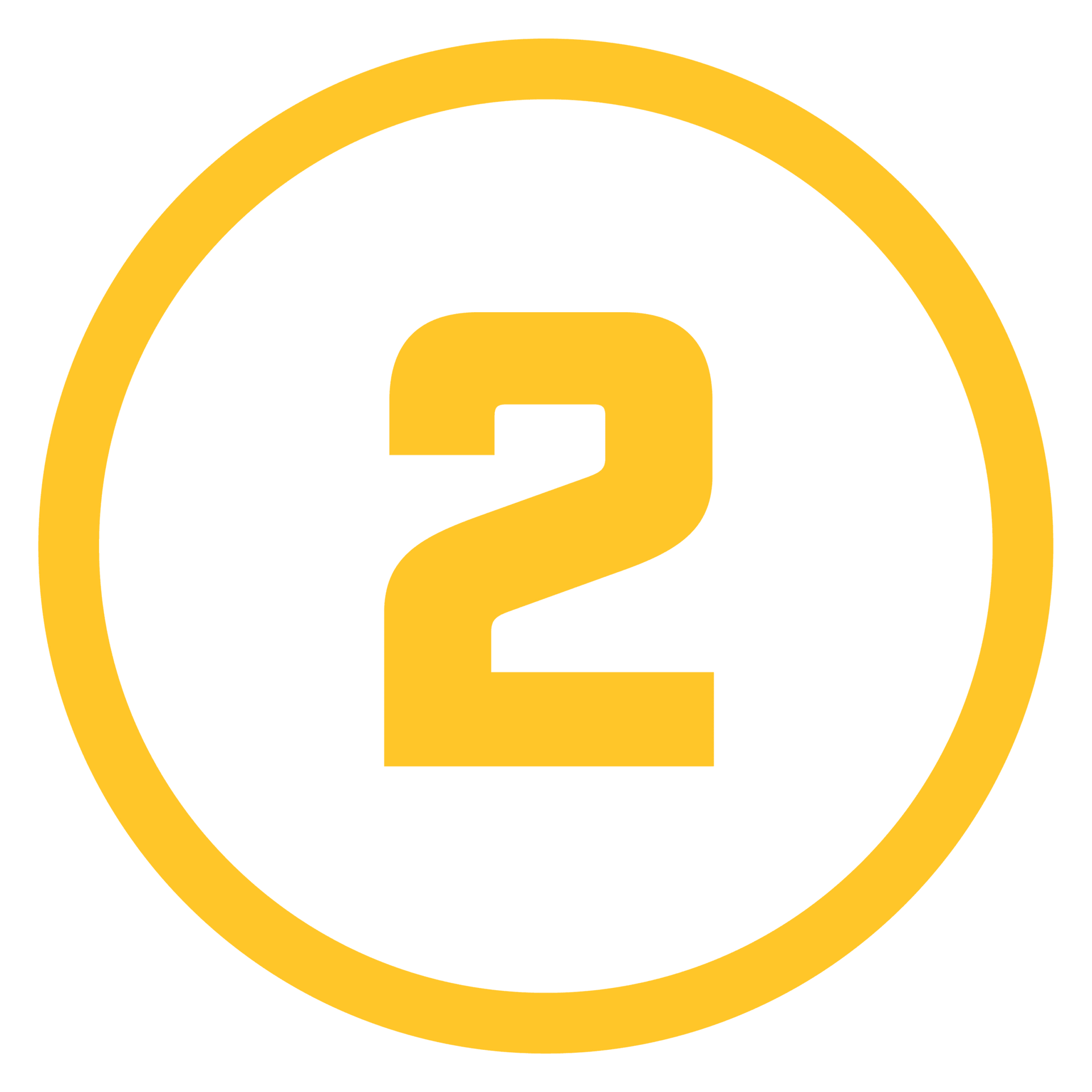 A yellow numeral 1 centered inside a yellow circle against a white background.
