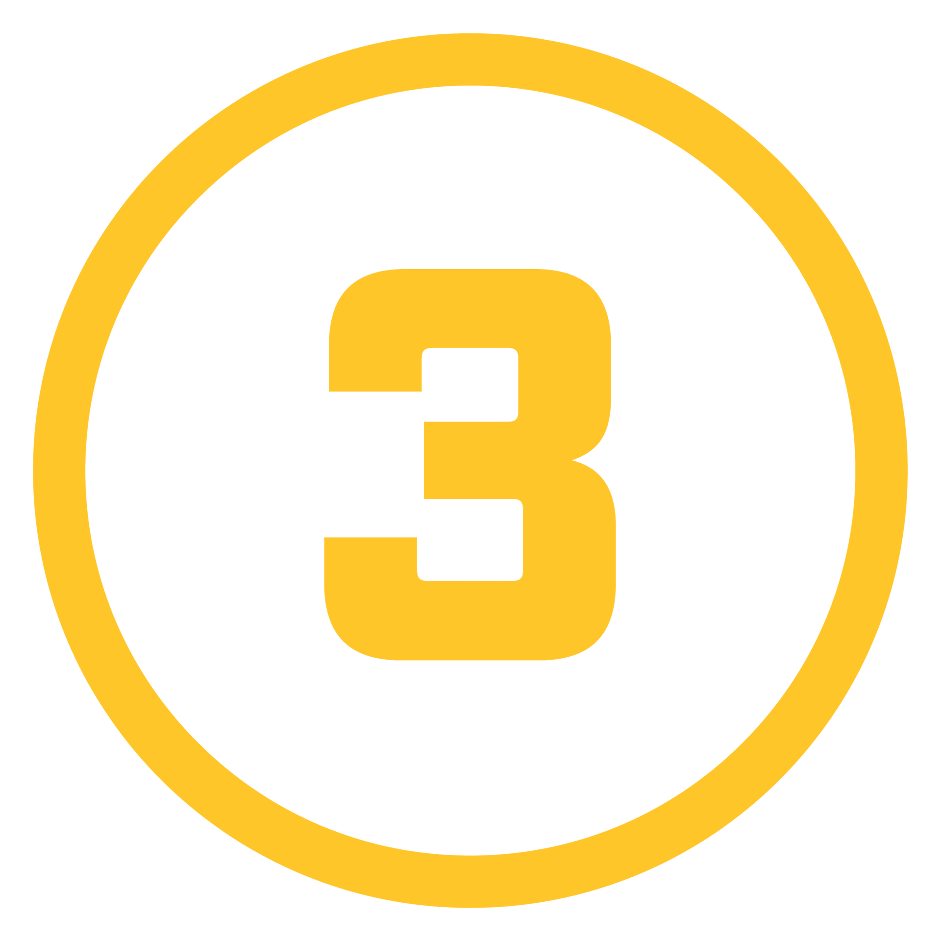 A yellow numeral 1 centered inside a yellow circle against a white background.