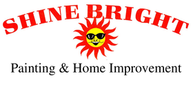 Shine Bright Painting & Home Improvement logo with a house and paint roller
