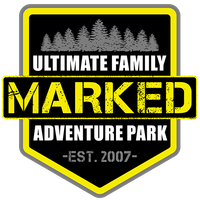 The logo for the ultimate family marked adventure park.
