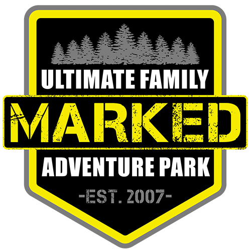 The logo for the ultimate family marked adventure park.