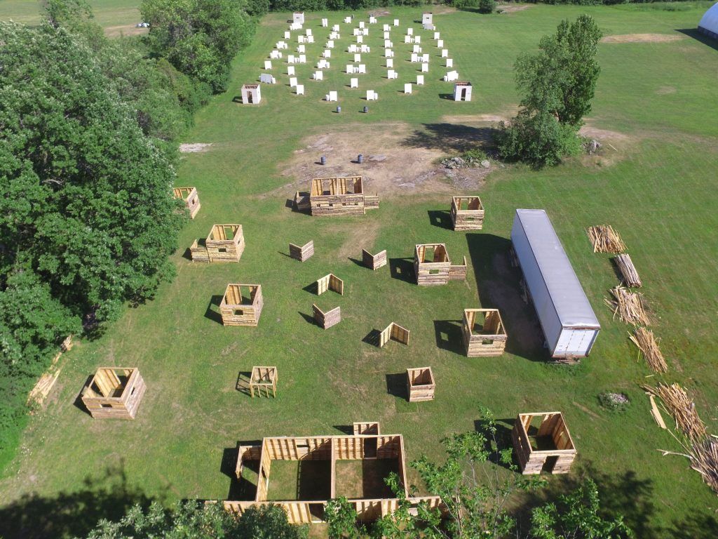 Marked Paintball Sawmill - Sky View