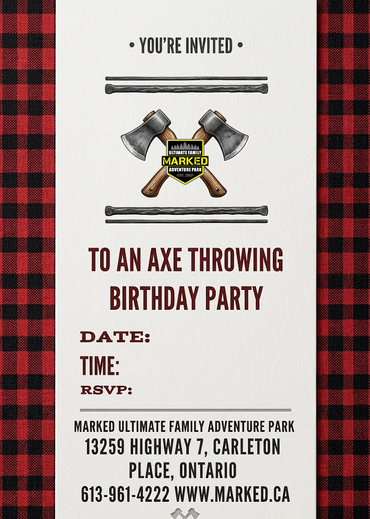 Axe Throwing Party Invitation PDF