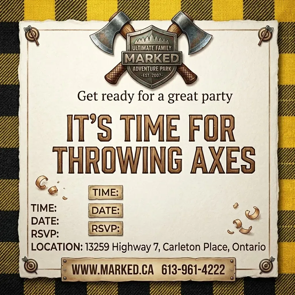 Axe Throwing Party Invitation PDF