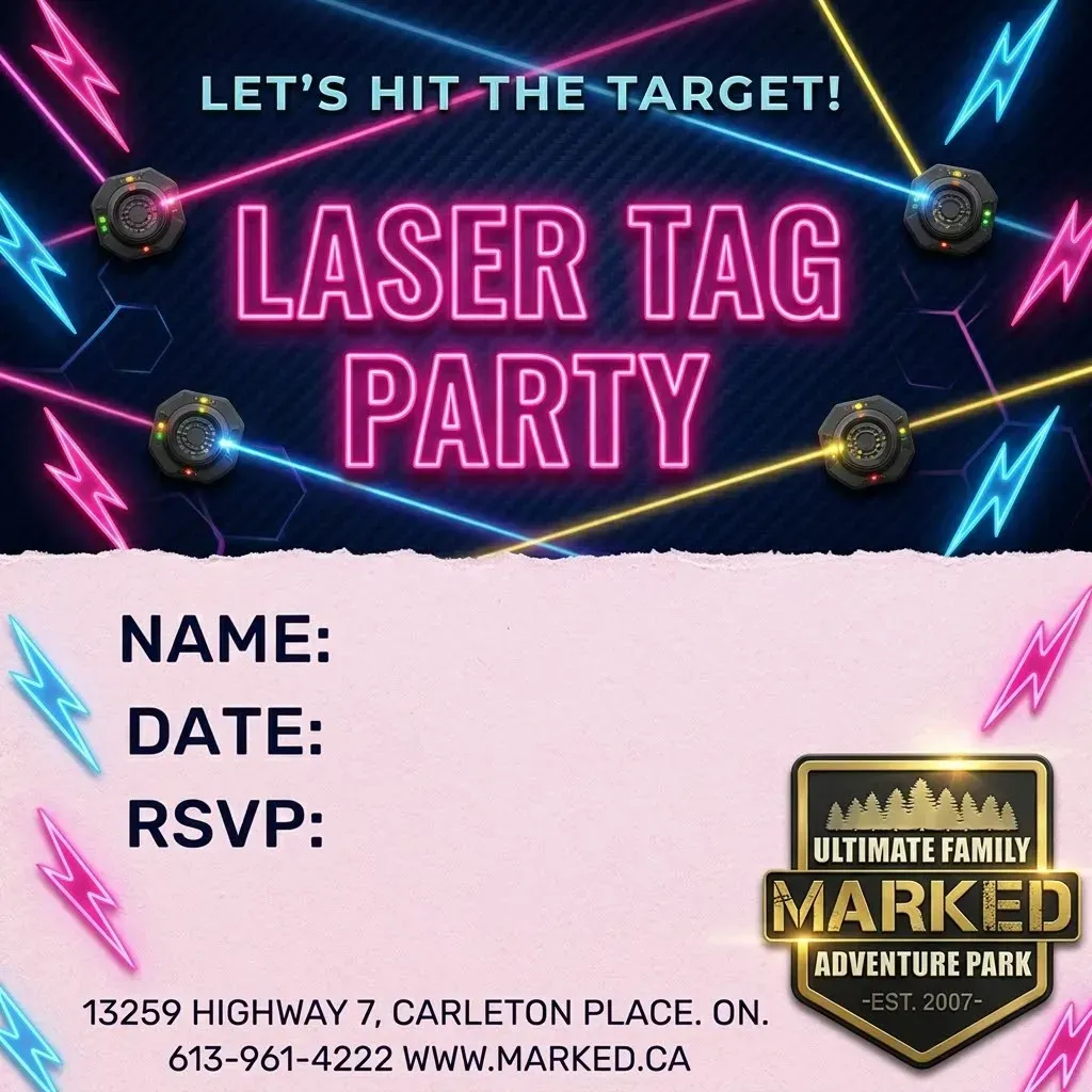 Laser Tag Party Invitation PDF