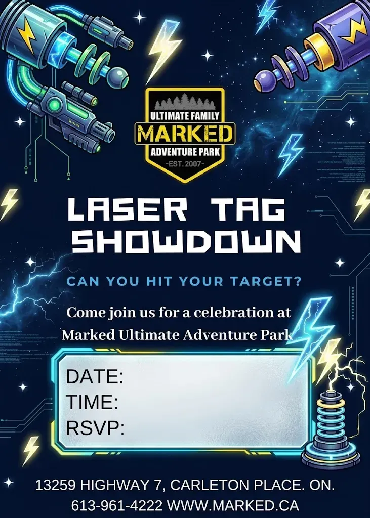 Laser Tag Party Invitation PDF