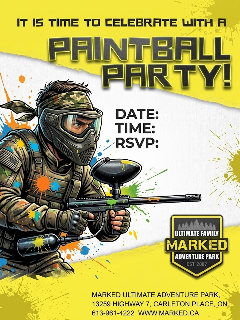 Paintball Party Invitation PDF