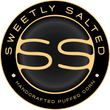 The logo for sweetly salted handcrafted puffed corn