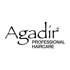 Agadir Professional Haircare logo in black text on a white background