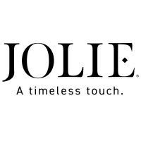 Het JOLIE-logo in zwarte schreefletters met de slogan 