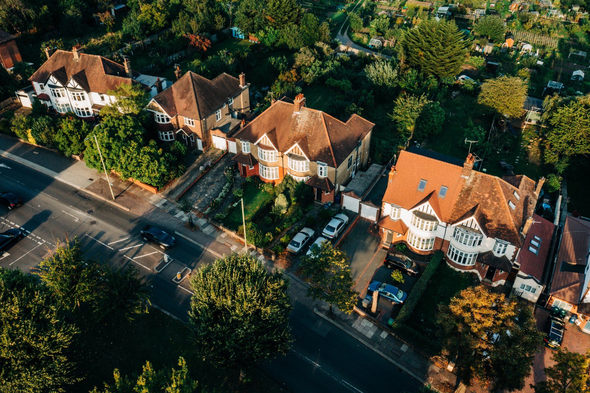 Aerial View of Houses — Point Pleasant, NJ — Schuler Roofing & Siding, Inc. Aerial View of Houses — Point Pleasant, NJ — Schuler Roofing & Siding, Inc.