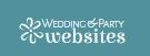 Wedding Party Websites logo in white on a teal background