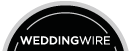 WeddingWire logo in white text on a black circular background
