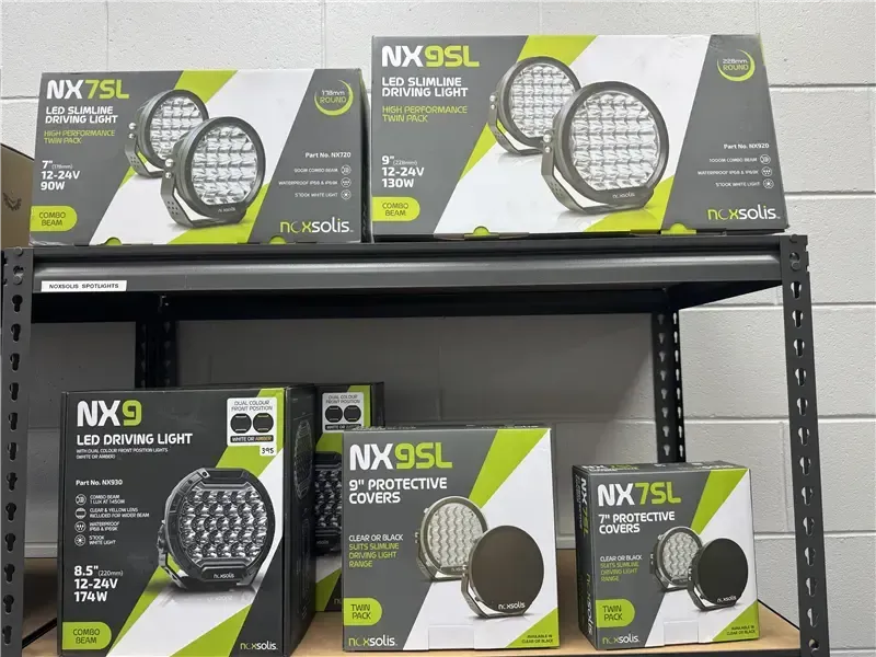 Auto Electrical Accessories on a Display Shelf — Innisfail Auto Electrics Pty Ltd in Mundoo, QLD