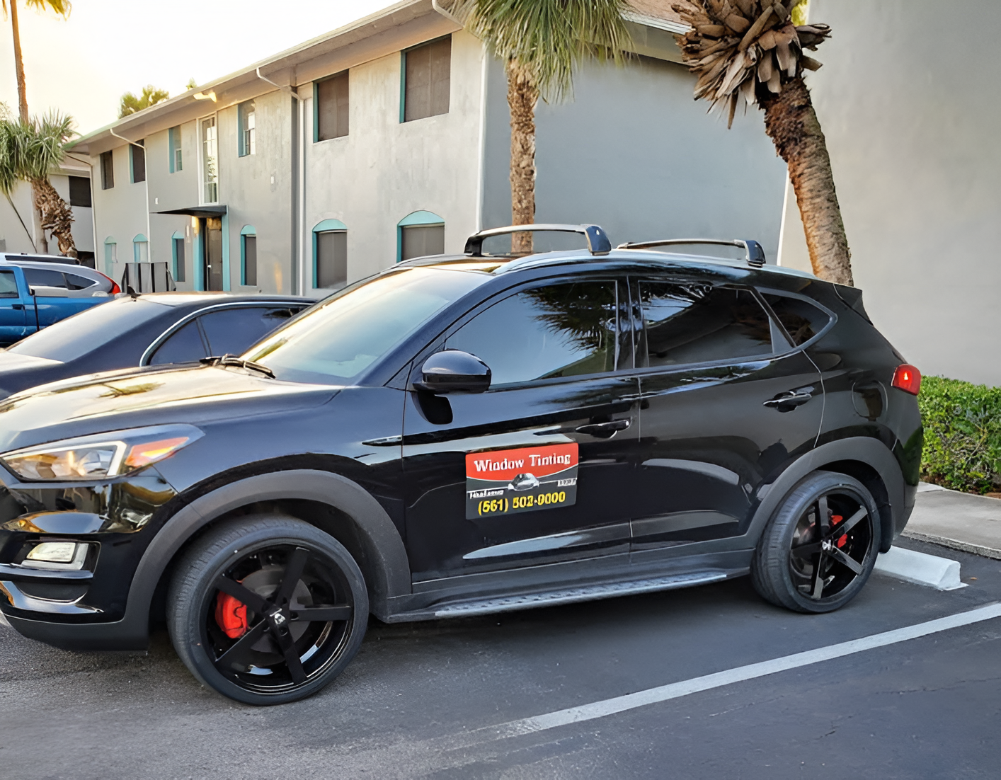 Black SUV with 