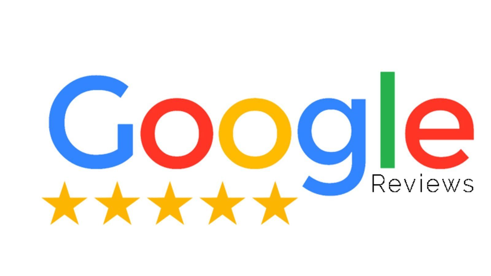 A google logo with five stars on it