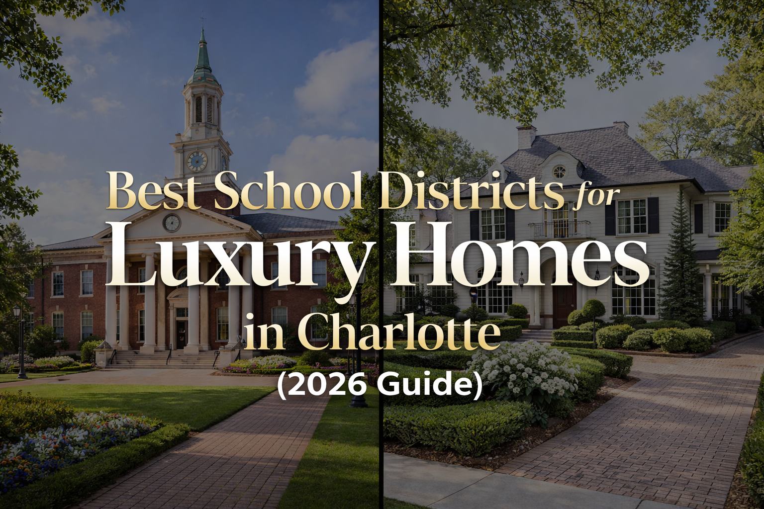 Charlotte luxury homes for sale in top-rated school districts like Myers Park and SouthPark