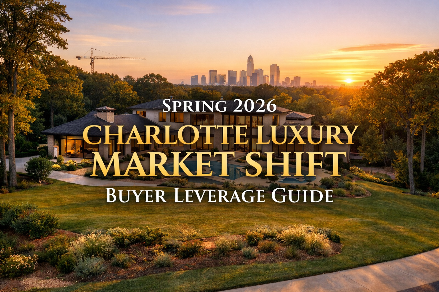 New construction luxury home in South Charlotte representing the spring 2026 market shift with buyer leverage and builder incentives