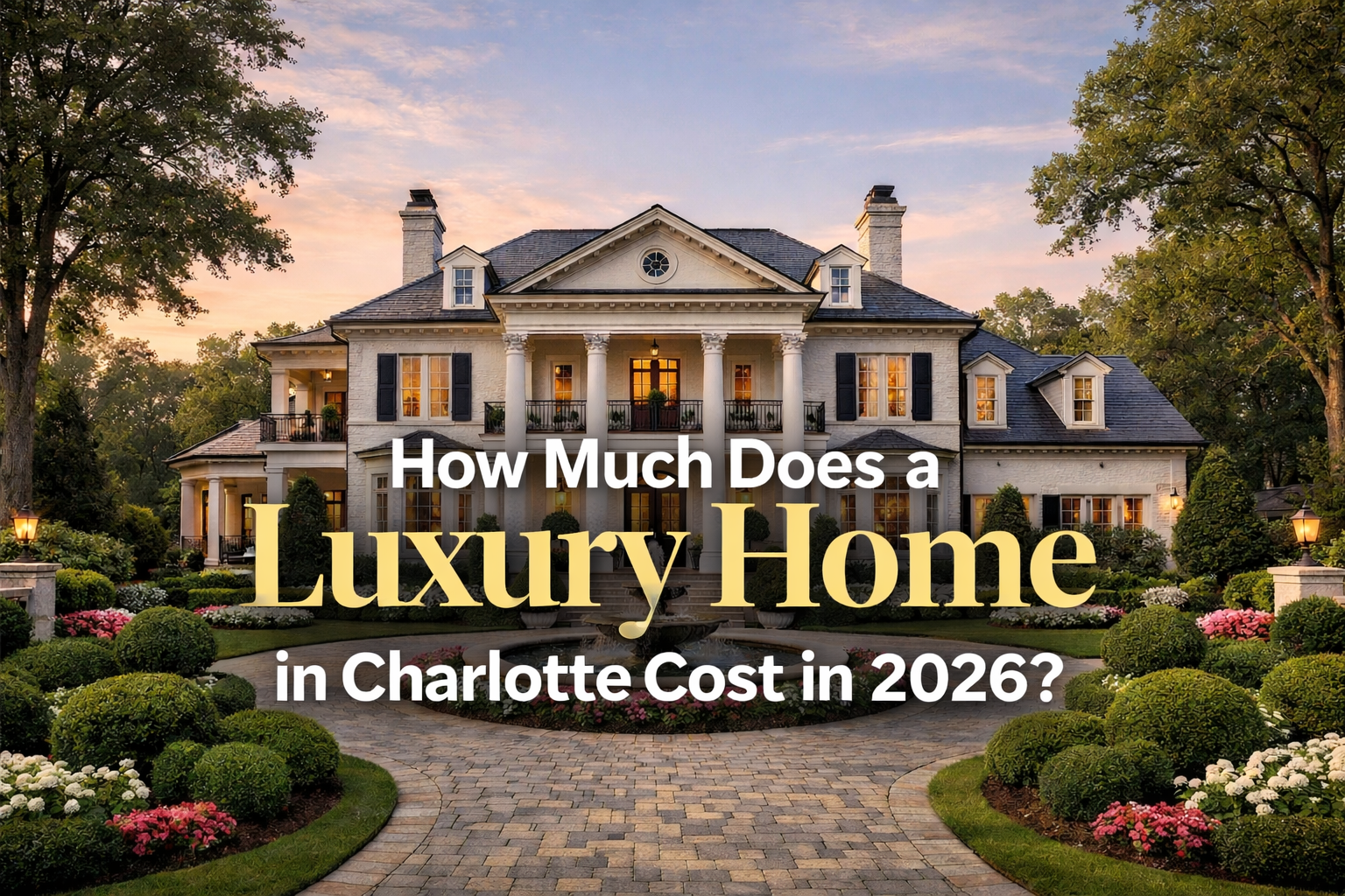 Luxury home in Myers Park Charlotte North Carolina with manicured landscaping and classic Southern architecture representing the Charlotte luxury real estate market in 2026