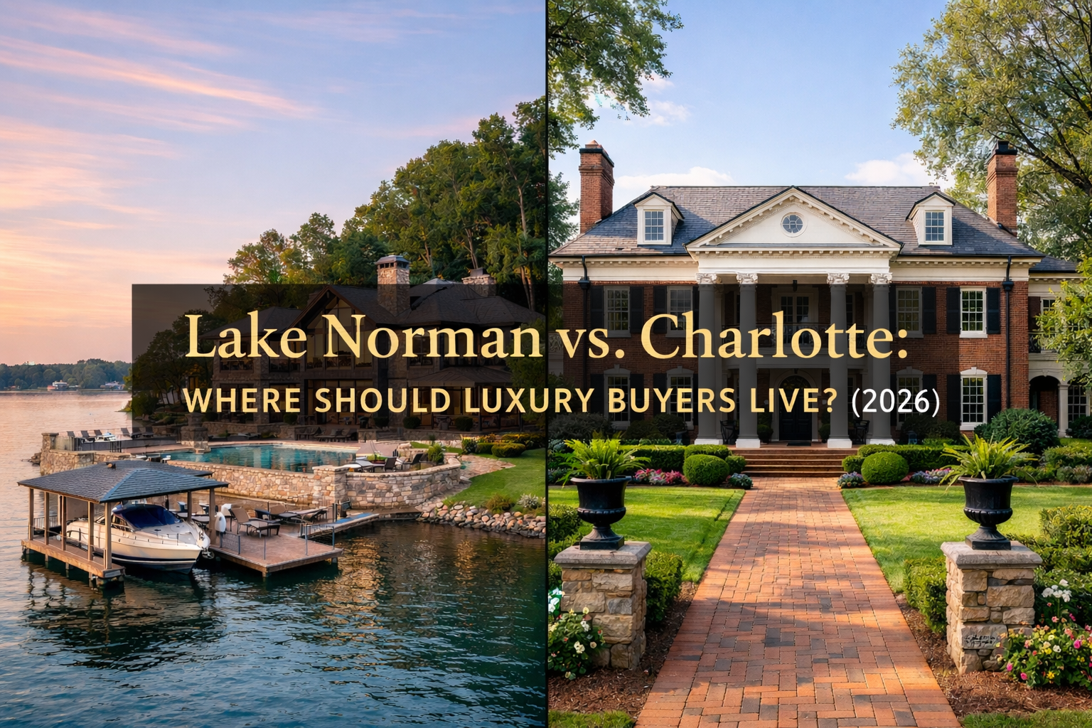 Comparing luxury homes in Lake Norman vs. Charlotte, NC. A 2026 guide to waterfront living vs. urban