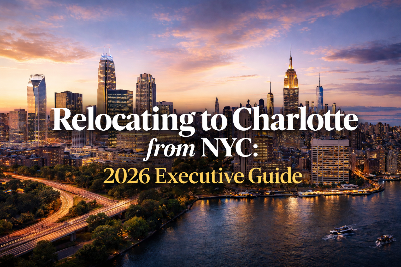 NYC to Charlotte executive relocation comparison chart showing housing and tax savings 2026