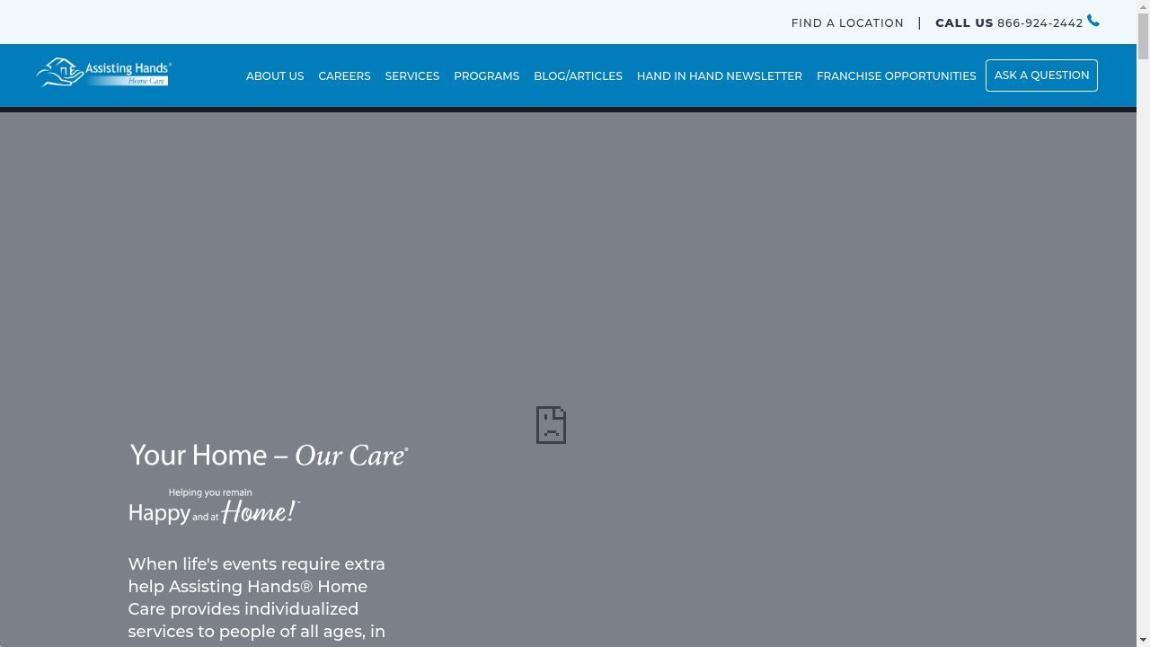 A screenshot of the homepage of a website.