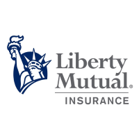 The logo for liberty mutual insurance shows the statue of liberty holding a torch.