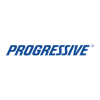 The logo for progressive is blue and white on a white background.